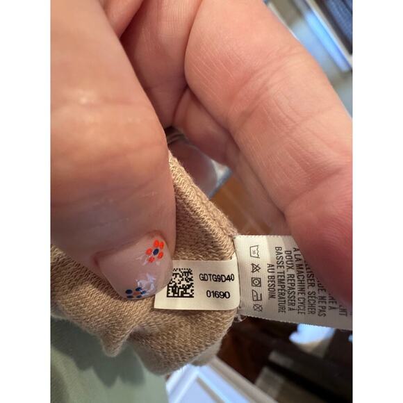 Aerie Women's Sweatpants Pull On Elastic Waist Pockets Cream Color Sz M - Picture 10 of 10